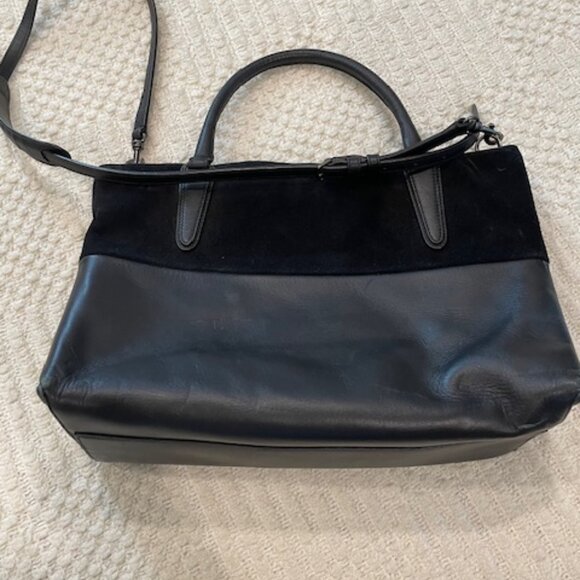 Coach Vintage Half Suede Half Smooth Leather Black Purse - Picture 2 of 6